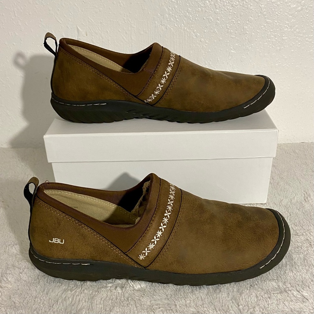 JBU by Jambu Becca Brown Microsuede Slip On Shoes Size 9.5M Faux Fur Lined - Picture 3 of 10